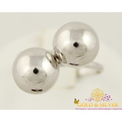 Серебряное кольцо 925 проба. Женское кольцо поцелуйчики, сферы. 391073с